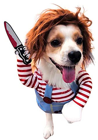 Pet Halloween Kostüme Katzen und Hunde Tödliche Puppe Transformation Kostüme Lustige Hund Kostüme für Kleine oder Große Hund und Katze