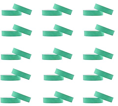Duories Lot de 500 bandes d'entrée en papier imperméables pour la sécurité et les bandes de contrôle pour les fêtes, les événements, les festivals, 19 x 255 mm, vert