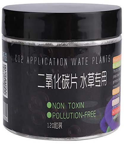 Tableta de CO2, difusor de dióxido de carbono, para cocinar agua/peces de acuario, generador de dióxido de carbono / CO2 para acuarios, 120 tabletas/botella
