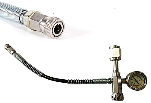 NaMaSyo PCP Nachfülladapter Paintball Luftgewehr Füllstation Adapter 0-4500PSI+ Hose