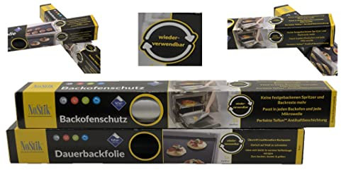 Backofenschutzfolie Backofenschutz Dauerbackfolie Set Dauerbackpapier Teflon Backpapier 260°C Küche 2er Set