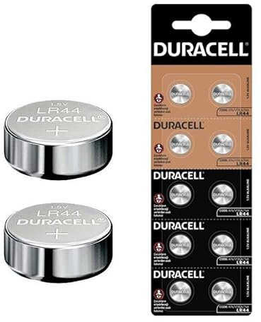 Duruacell LR44/A76/V13GA - Batterie alcaline a bottone, 1,5 V, confezione da 10