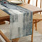 Hanrunsi Tischläufer Navy Blau und Grau Tischdeko Retro Rustikale Tischdeko für Drinnen und Draußen Urlaub Party Wohnzimmer Dekor Tolles Geschenk, Fernsehtisch, Brautparty, Zuhause, 33 cm x 183 cm