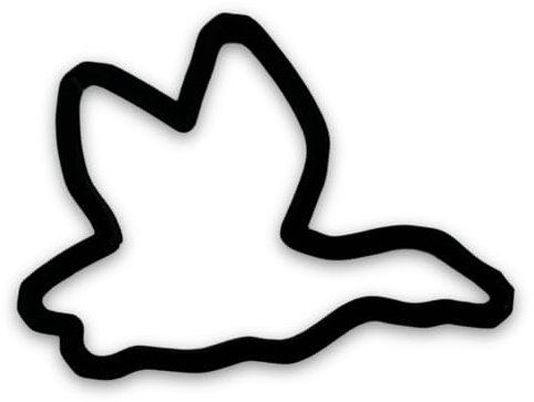 Flying Duck Cookie Cutter with Easy to Push Design (4 inch)