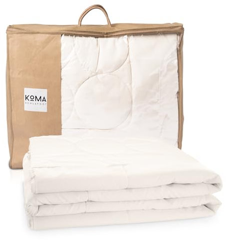 KOMA schlafgut Die Bettdecke 135x200cm (Sommer), vegan, nachhaltig, Bio Premium Qualität Made in Germany aus Kapokfasern, Allergiker geeignet, atmungsaktiv