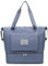 Faltbare Reisetasche mit Schuhfach, große Kapazität, faltbare Wochenendtasche, Übernachtungstasche, F-blau, Large, Klappbar