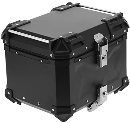 Tbest Motorbike Storage Box, Universal Black 45L Motorcbicyle Ad Aluminum Top Case Tail Luage Motorbike top Cases Tail Box luage for motorcbicyles case topcase