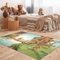 Bilderwelten Kinderteppich Wassili Waschbär - Wassili und Familie Fuchs Rutschfester Spielteppich Kinderzimmer Teppich 200x300 cm