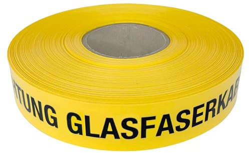 PremSecure Bande d'avertissement en fibre optique 250 m Noir Jaune