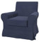 Soferia Sesselschoner Kompatibel Mit JENNYLUND Sessel Sesselbezug Sesselüberzug Sesselhusse Cover Einfache Reinigung Allergiefrei Naturel Navy Blau