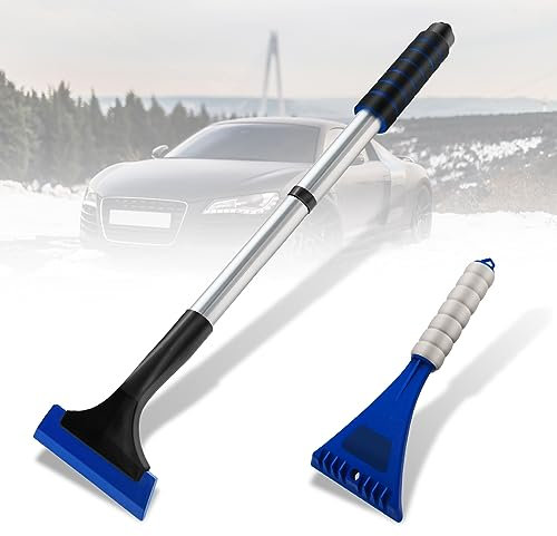 GZqiancang 1 Pièces Grattoir Pare Brise Voiture, réglable Grattoir Pare Brise avec 1 Pelle À Neige pour Pare-Brise De Voiture, Vitres Arrière, Fenêtres Latérales
