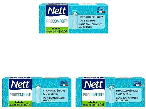 Nett Procomfort Digital Tampons Super Plus, Box mit 24 Stück (Packung mit 3)