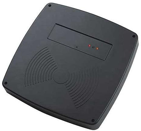 Knadgbft Lector de tarjetas de media distancia de plástico negro Lector de tarjetas de media distancia Wiegand 26 125KHz ID RFID lector de tarjetas A