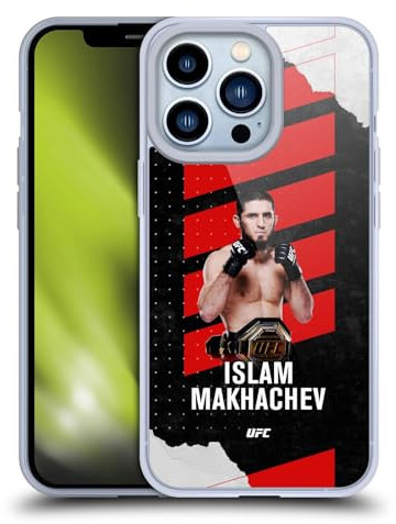 Head Case Designs Offizielle UFC Kampfkarte Islam Makhachev Gelhülle [Militärischer Schutzgrad] Kompatibel Mit Apple iPhone 13 Pro Und Kompatibel Mit MagSafe