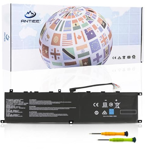 ANTIEE 95Wh BTY-M6M Akku Kompatibel mit MSI GS66 Stealth 10SF 10SFS 10SGS GE66 Raider 10SD 10SE GE76 Raider 10UE 10UG 10UG 11UG 11UH WS66 10TK 10TL WE76 11UK 11UM Creator 1 5 A11 UE A11UH A10SD A10SE