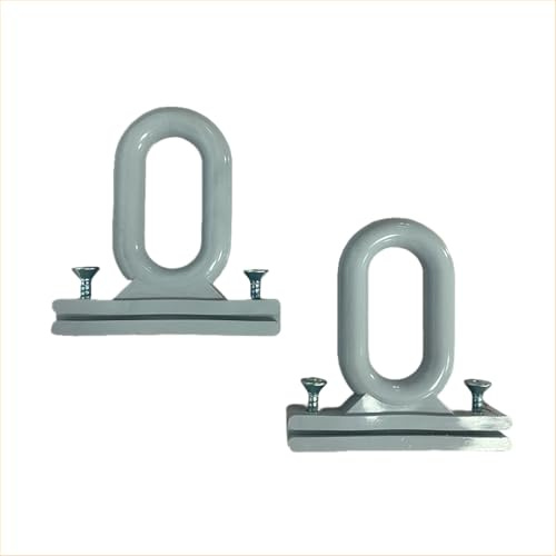FRAMIG® Coppia di Occhioli per Terminale Tenda da Sole | Ricambi e Accessori per Tende da Sole a Caduta o da Giardino | Nylon ABS Resistente al Vento con Viti in Acciaio Inox | Colore Grigio