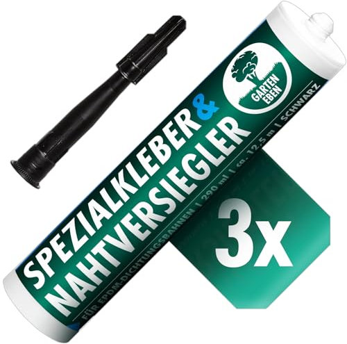 Garten Eben - EPDM Kleber wasserdicht 3x 290 ml Nahtversiegler lösungsmittelfrei für EPDM Folie Teichfolienkleber Unterwasserkleber