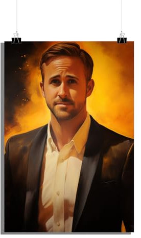 25 Artstreet Ryan Gosling Poster - Hollywoods Charmeur in Hochglanz - Hochwertiger Druck - Stilvolle Wanddekoration für Filmfans (Size 61x91)