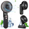 GMGXX Handheld Fan,5 Speeds & 180°Foldable Portable Hand Held Fan with 3600mAh USB Rechargeable Battery,Mini Personal Pocket Fans with Digital Display for School Office Travel Camping Outdoor