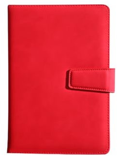 gaozxfdc Personalisierte A5-Business-Notizbuch, 21,4 x 14,6 cm, 100 Blatt, roter Einband mit Magnetverschluss Preiswert und langlebig