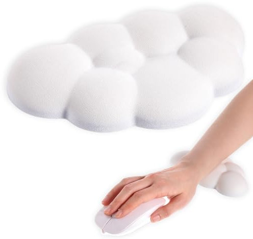 Nogeqi Wolken Handballenauflage, Maus Handballenauflage Tastatur, Ergonomische Handgelenkauflage, Wrist Rest Handauflage Tastatur Entlastung Des Handgelenks für Gaming Büro, Laptop