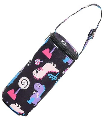 Baby Trinkflaschenträger, Tragbare Reise-Babyflaschentasche Isolationstasche, hängende Thermotasche für Baby-Trinkflasche, Flaschenkühler Wärmer Isolierte Tasche Für Reisekinderwagen (Dunkle Farbe)