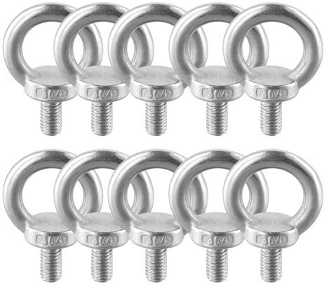 10 Pièces Boulons à Oeil M8, Anneau de Levage 304 Acier Inoxydable, Boulon à Anneau, Anneau a Visser, pour Marin Boulons et Équipements de Levage D'Ingénierie (M8X10)