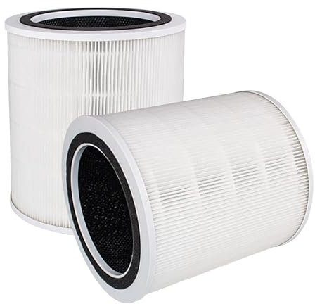 Core 400S Replacement Filter, Compatible with Levoit Core 400S/Core 400S-P Air Purifier Replacement Filter, High-Efficiency H13 True HEPA, Core400S-RF, 2 Pack (Pete Allergy and Smoke Remover(White))