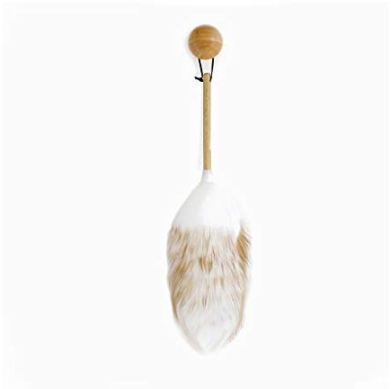 AUNANGLJSCS Plumero, plumeros para Limpieza Juego de Plumero de Lana de Cordero con Mango de Madera Maciza, Flexible, Buen Agarre, antiestático, Plumero for Limpieza doméstica y Profesional