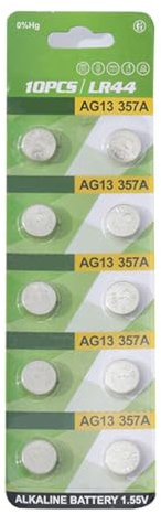 HINAYOSAN 10 Stück AG1 AG3 AG4 AG10 AG13 Alkaline Knopfzellen Batterien 1,55 V LR1130 LR41 LR44 Knopfbatterien für Uhren Spielzeug