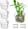 Xweptuy Porte-Plante d'aquarium de 4pcs, Support de Plante de Poisson à Poisson Transparent avec Trou, Pot de Plante Aquatique réglable pour Cultivation Aquatique Cultive