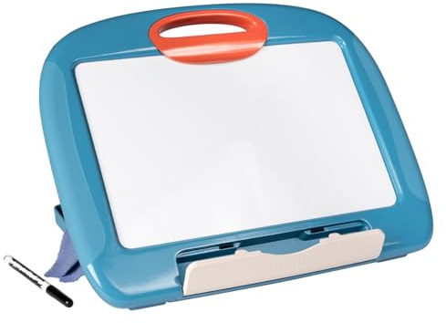 Smoby - Tragbare Tafel - abwischbare Tafel für Kinder - Lernspiel - Zusammenbaubar und tragbar - Marker und Tuch - ab 3 Jahren