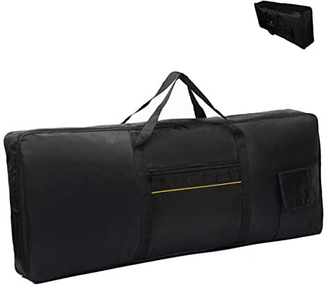 Bolsa Para Teclado ElectróNico De 61 Teclas Laladfiee Funda Impermeable De Oxford Con Asas Ajustables Y Espuma Protectora Para Piano Digital Con Almacenaje Extra