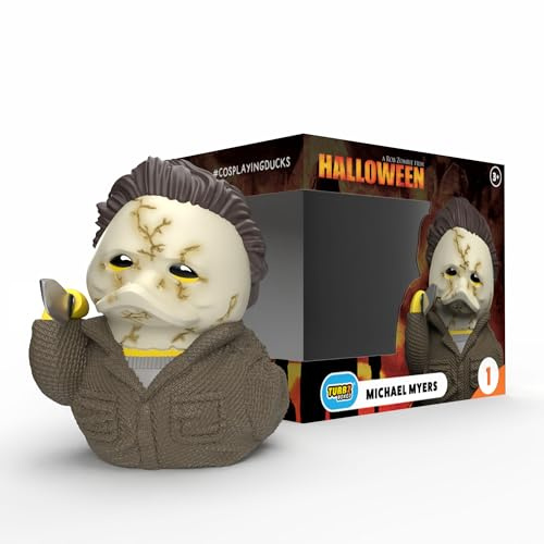 TUBBZ: Horror - Michael Myers Rubber Duck Collectable Toy 9 cm | Official Halloween Merchandise – Boxed Vinyl Figure for Display, Slasher Character, Horror Fan Decor & Novelty Duck Gift
