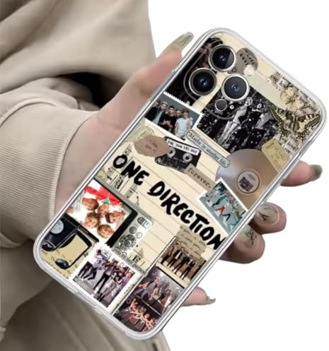 Beige Collage Harry Niall Styles Tour Horan One 1D Direction Fan Girl Custom Compatible With iPhone 7 8 SE 2020 XR 11 12 13 14 15 Pro Max Plus Mini Bumper Case Custom Design Name Protective Silicone