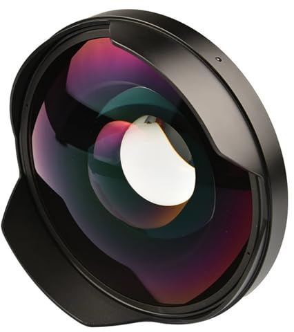 Lens， 52MM / 58MM / 62MM /67MM / 72MM 0.3X Ultra Fisheye Wide Lens Adapter with Hood Only for Video Cameras Camcorders(67MM)