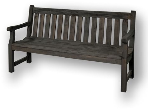 SG SiestaGarden Gartenbank Holz Massiv 120cm, Balkonbank 29kg, Gartenbank Wetterfest, Stabile Parkbank 2 Sitzer mit Rückenlehne, Imprägniert, FSC-Zertifiziert