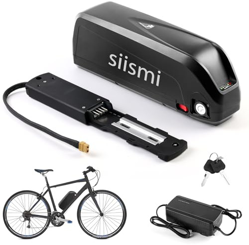 siismi 48V 20AH Batería Bicicleta Eléctrica con Cargador 3A, Hailong G80 Batería Ebike Bateríe Litio para Tubo Inferior con 4 Pin Placa Base y Puerto USB para 250W 350W 500W 750W 1000W 1500W Motor
