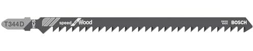 Bosch Professional 2608633A34 Jigsaw Blades, Speed for Wood, Black, 22cm x 8cm x 0.3cm