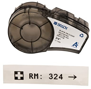 Brady (M21-750-430) Polyesterband für BMP21-PLUS; BMP21-LAB; BMP21 19.05 mm x 6.40 m Schwarz auf transparent