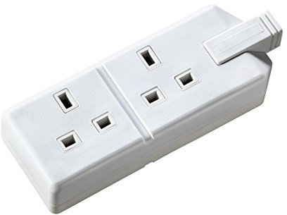 Permaplug By Masterplug ELS132W-01 Two Socket Trailing Socket, Without Plug And Cable, 13 Amp, White