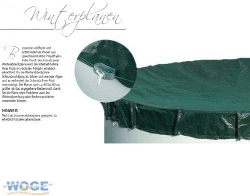 Abdeckplane Pool rund 750x800 cm Winterabdeckplane