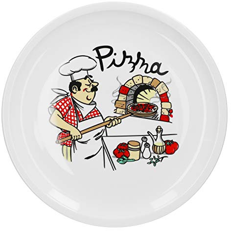 Van Well Pizza Plato con decoración de cocina Chef