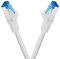 BIGtec Cavo Ethernet 2 pezzi - 0,5m CAT 7 Cavo LAN RJ45 internet gigabit CAT7 cavo di rete bianco cable Alta Velocità cavo patch 50 centimetro