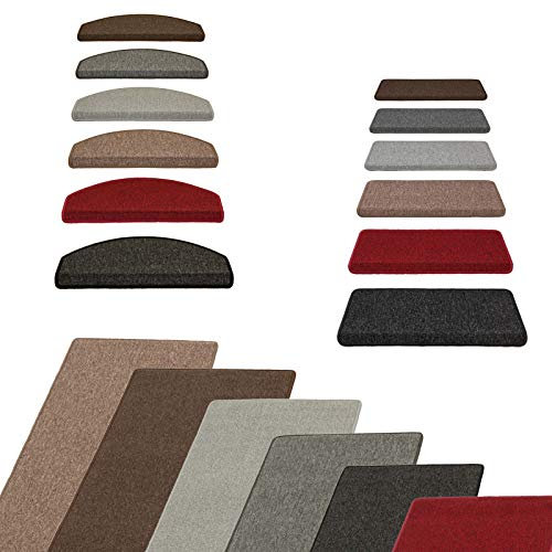Metzker Teppich Läufer Kaffeebraun I kombinierbar mit Stufenmatten Ariston I Läufermaß 66x200cm (BxL)