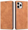 QLTYPRI Case for iPhone 11 Pro, Premium PU Leather Cover TPU Bumper with Card Holder Kickstand Hidden Magnetic Adsorption Shockproof Flip Wallet Case for iPhone 11 Pro (5.8 inch) - Brown