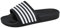Yinka Shoes Mens Stripe Sliders Black White UK 11