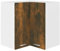 vidaXL Eck Hängeschrank, Wandschrank für Küche, Eckschrank mit viel Stauraum, Küchenschrank Schwebeschrank Küchenmöbel, Räuchereiche Holzwerkstoff