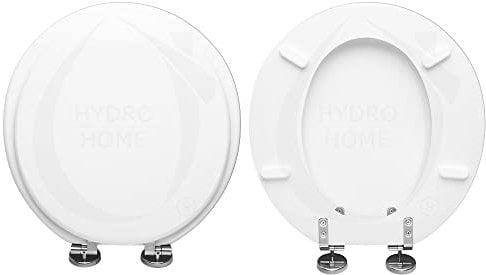 Copriwater Ideal Standard SMALL Compatibile, Tavoletta Wc In Legno Rivestito Con 2 mm Di Resina Cerniere Regolabili Fissaggio dall’ Alto, Copriwater Colore Bianco MADE IN ITALY