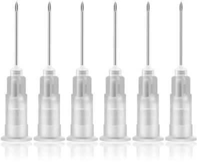100 Pcs 27G 0.5 Inch Disposable Needle, Luer Lock Individual Package of Injection Syringe Accessories, Dispensing Lab Tools, Suitable for Refilling Liquid, Inks,Plant and Industry